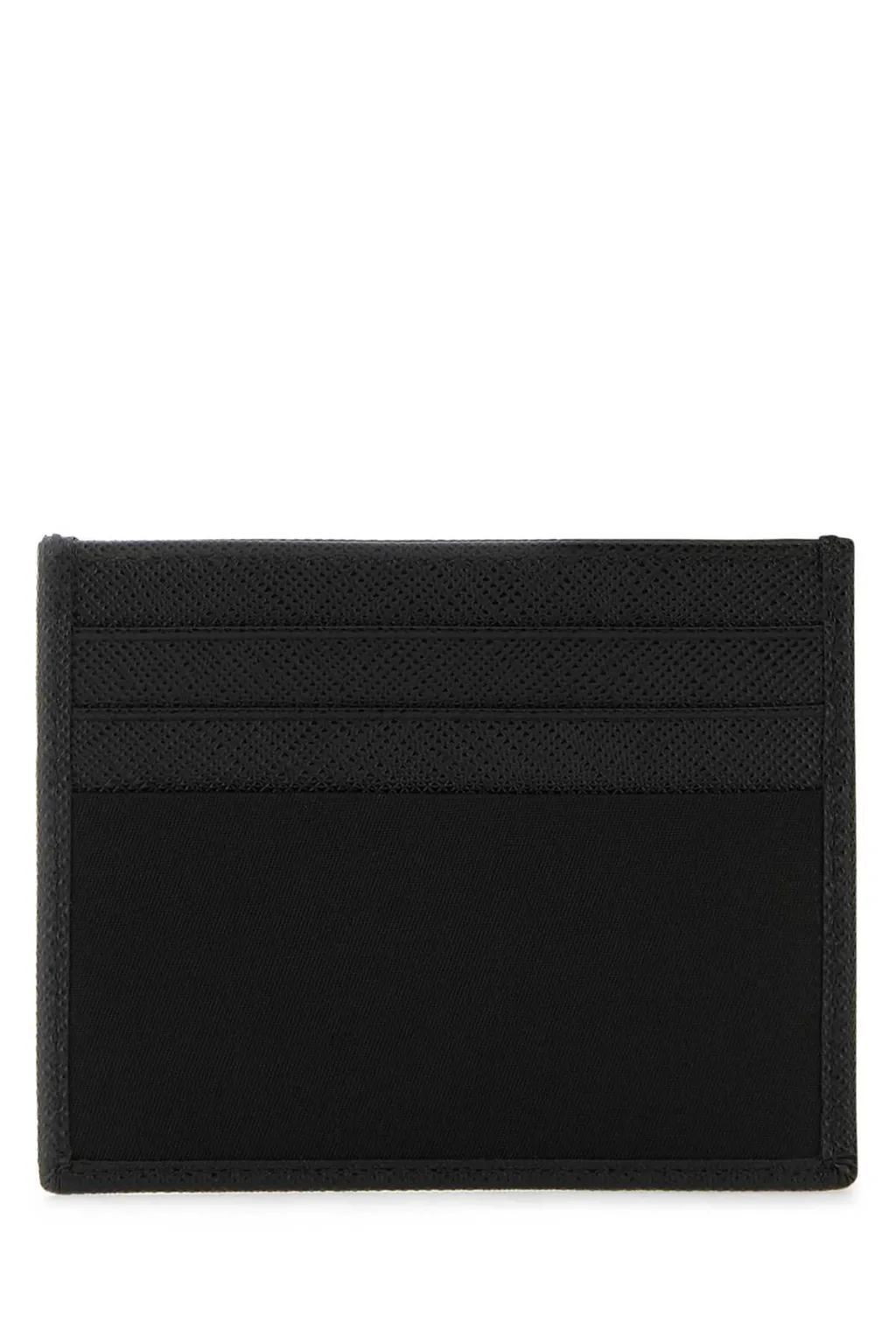 Prada Logo Plaque Slit Detailed Card Holder
