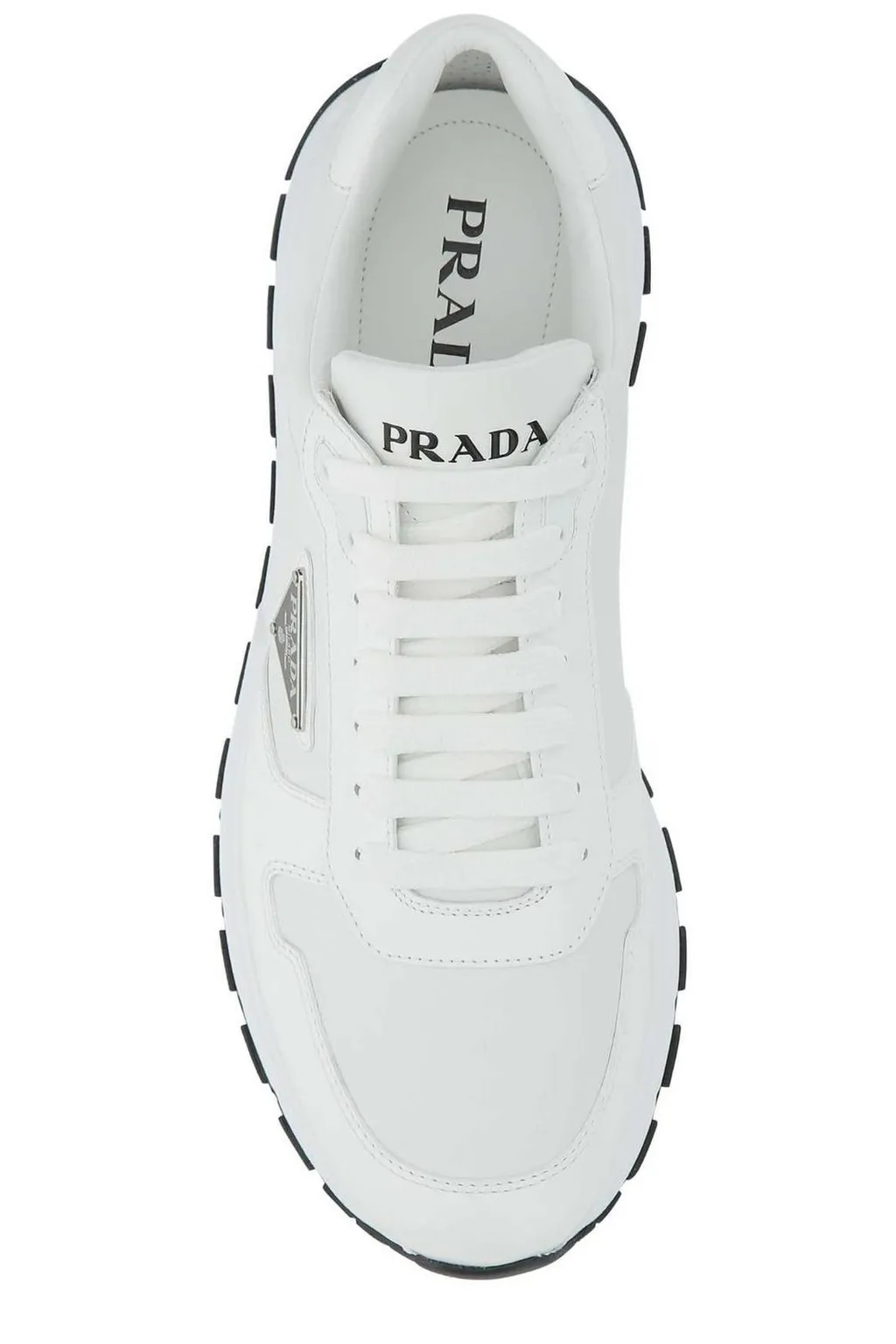 Prada Logo Plaque Low-Top Sneakers