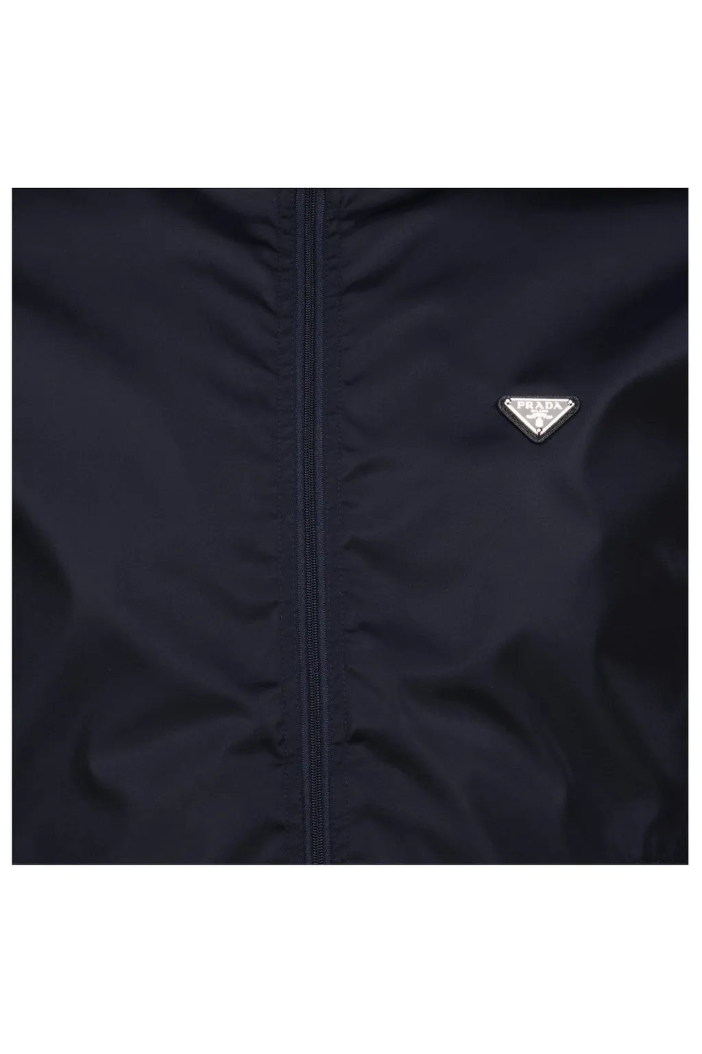 Prada Logo Plaque Zipped Jacket