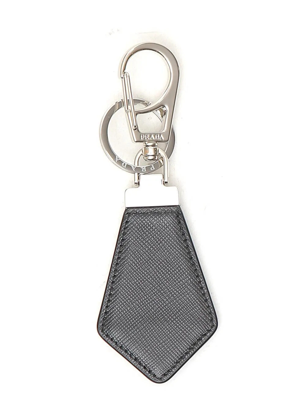 Prada Logo Plaque Keychain