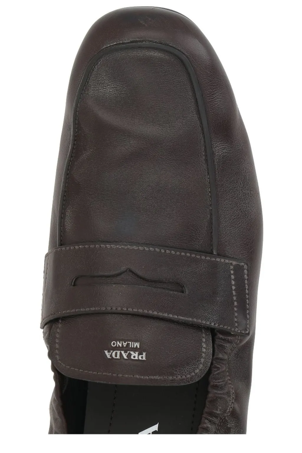 Prada Ruched Slip-On Loafers