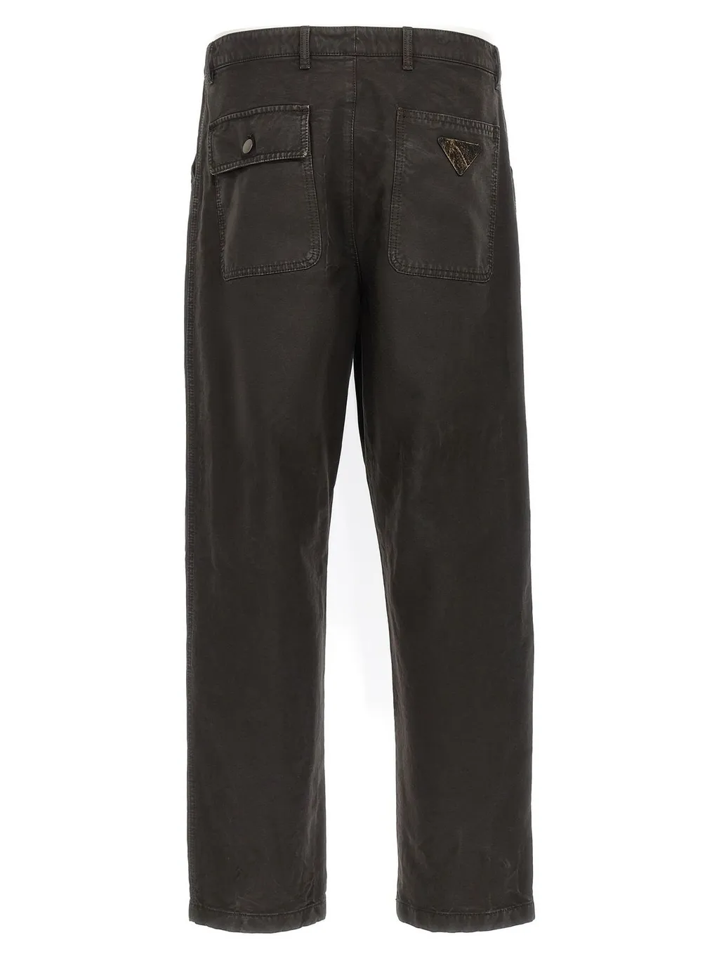 Prada Logo Detailed Wide-Leg Jeans