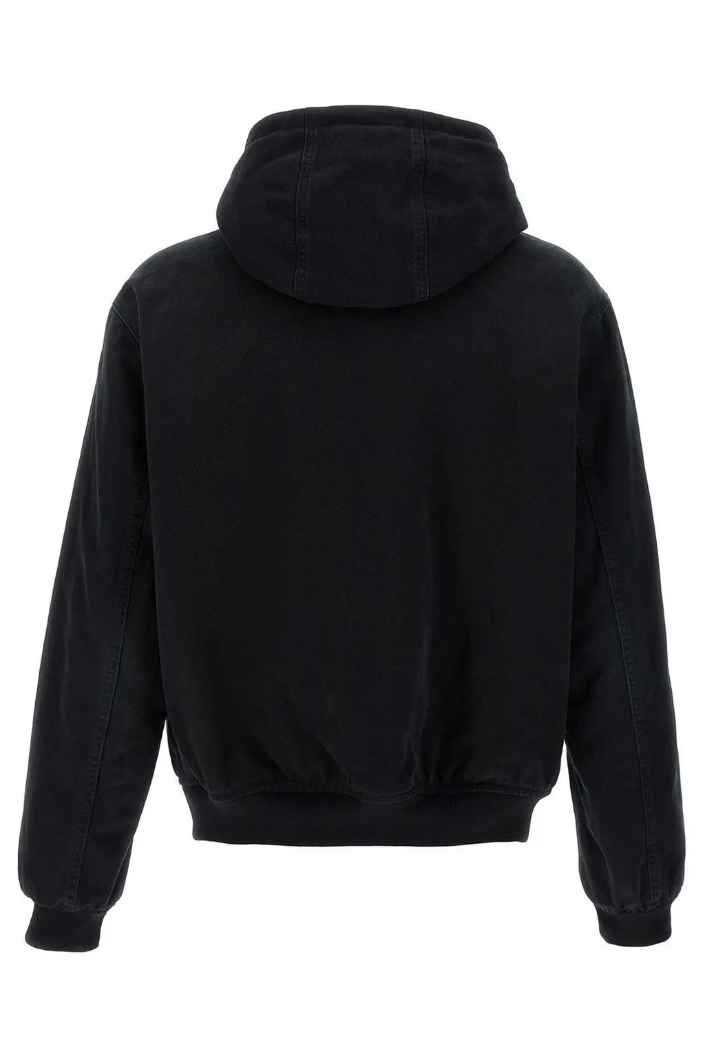 Prada Logo Plaque Zipped Hooded Jacket