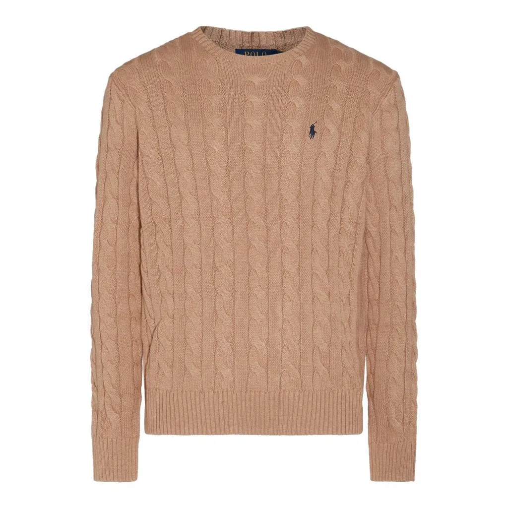 Polo Ralph Lauren Logo Embroidered Cable-Knit Jumper