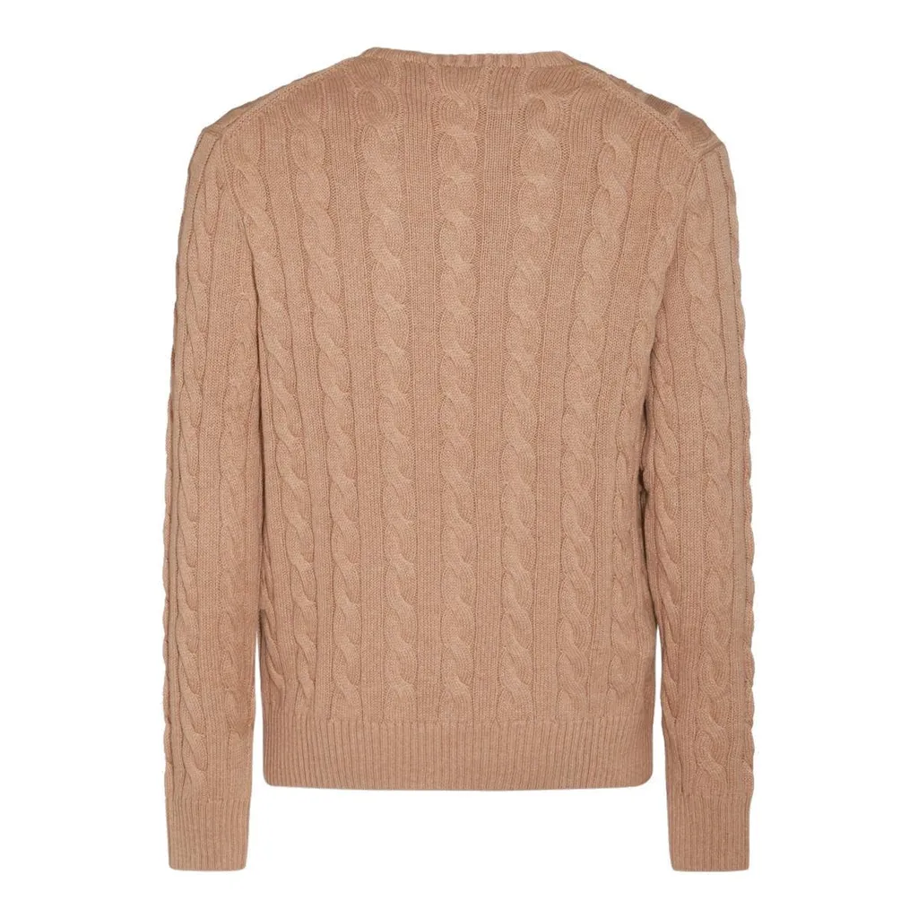 Polo Ralph Lauren Logo Embroidered Cable-Knit Jumper