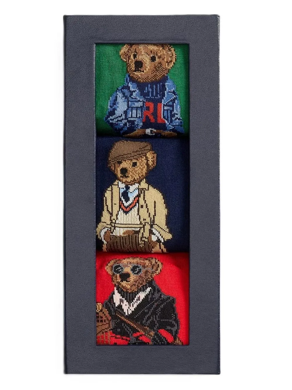 Polo Ralph Lauren Pack Of Three Bear-Motif Socks