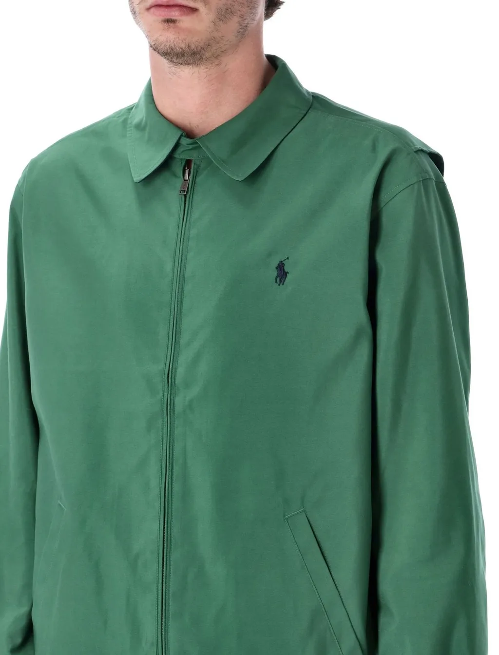 Polo Ralph Lauren Logo Embroidered Twill Zipped Jacket