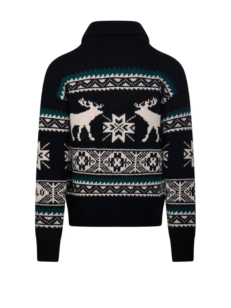 Polo Ralph Lauren Shawl Collar Patterned Jumper