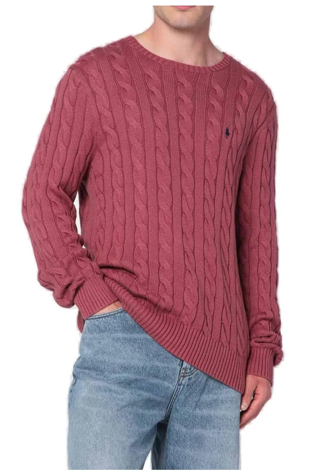Polo Ralph Lauren Logo Embroidered Cable-Knit Jumper