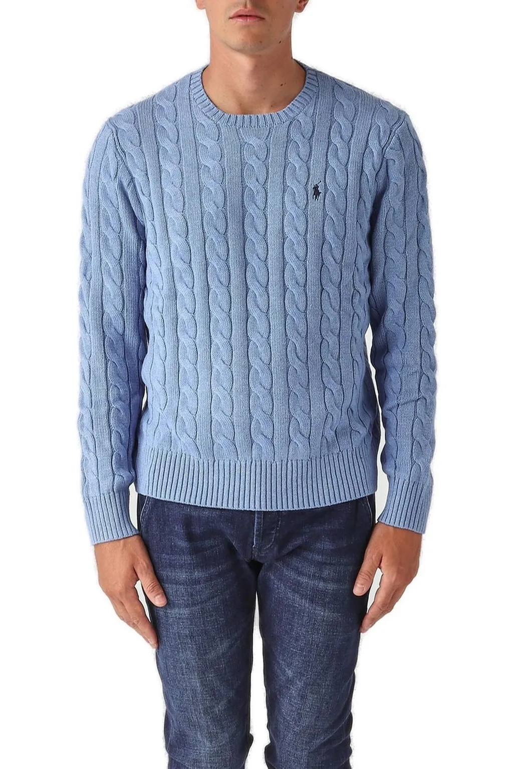 Polo Ralph Lauren Logo Embroidered Cable-Knit Jumper