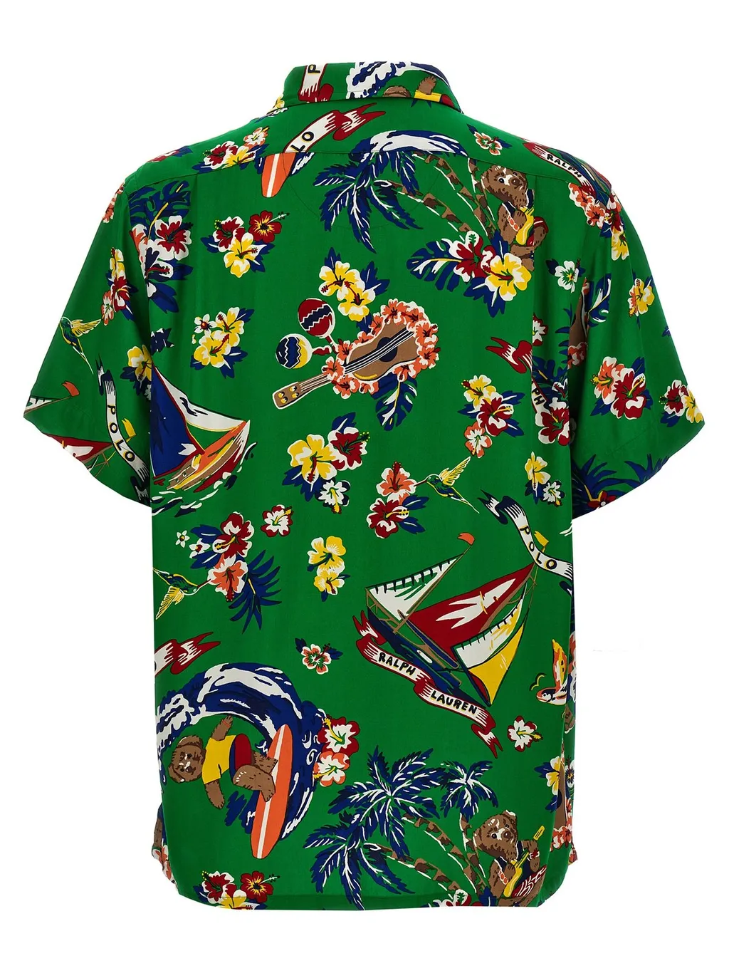 Polo Ralph Lauren Bear Surfer Printed Buttoned Shirt