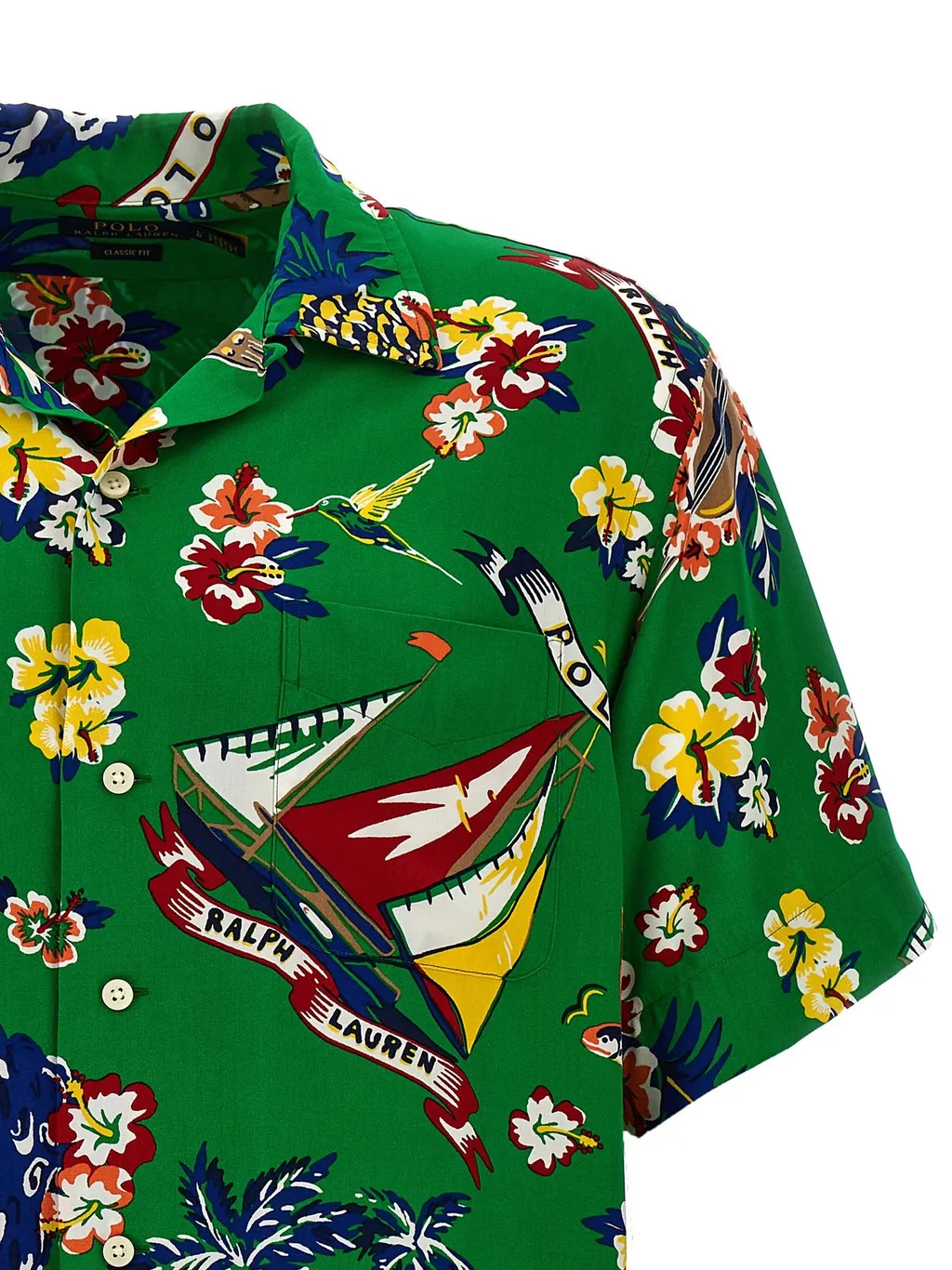 Polo Ralph Lauren Bear Surfer Printed Buttoned Shirt