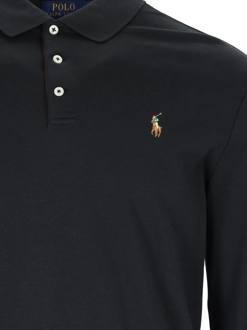Polo Ralph Lauren Logo Embroidered Long-Sleeved Polo Shirt