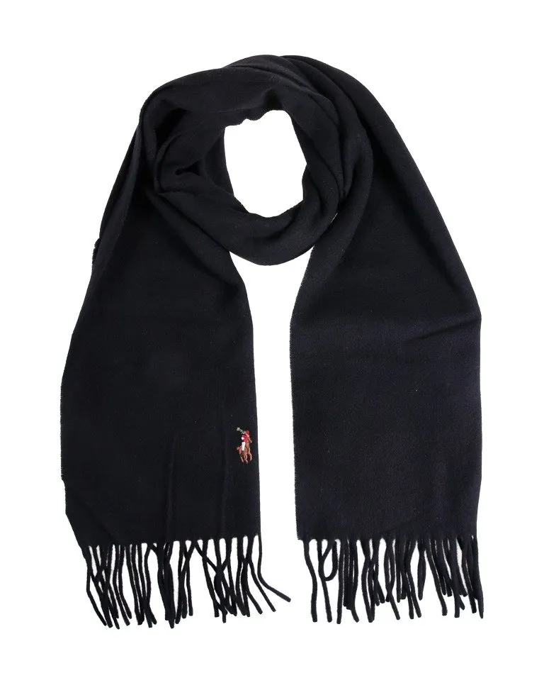 Polo Ralph Lauren Pony Embroidered Fringed-Edge Scarf