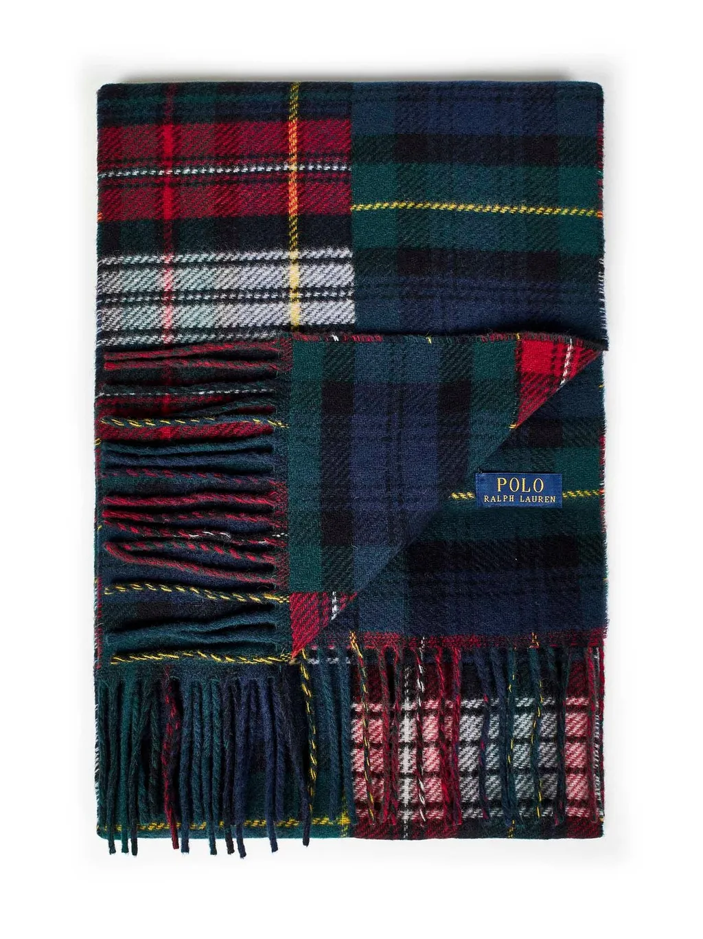 Polo Ralph Lauren Logo Detailed Check-Patterned Scarf