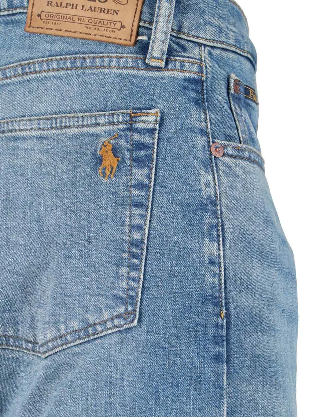 Polo Ralph Lauren Logo Embroidered Slim-Fit Jeans