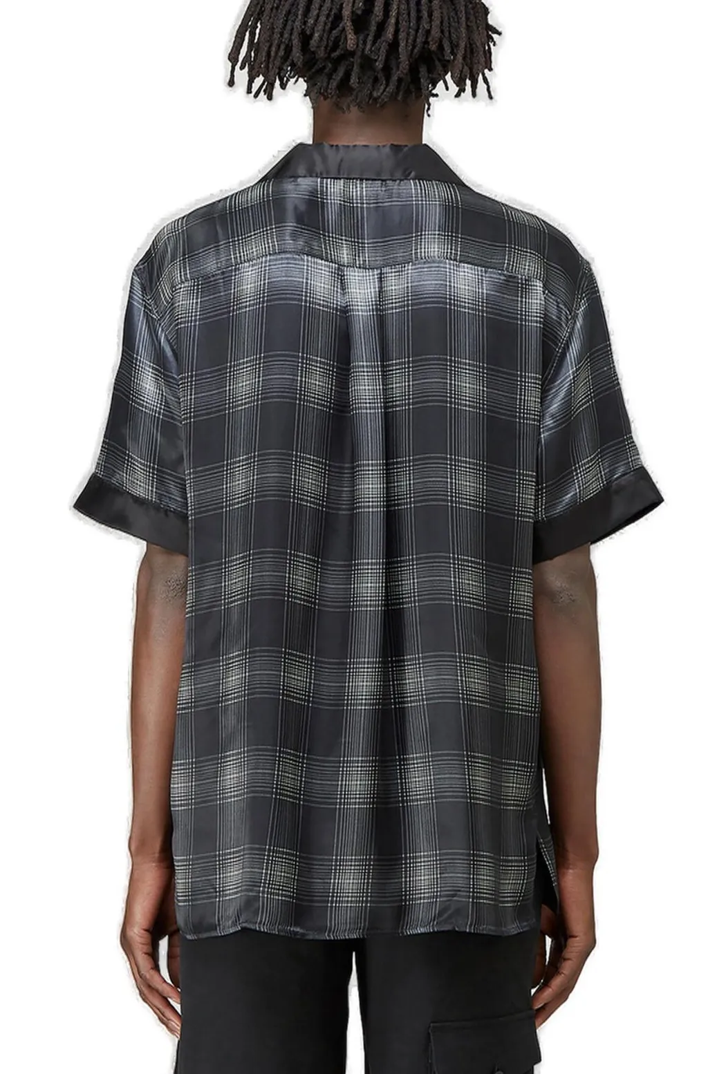 Phipps Oasis Checked V-Neck Satin Shirt