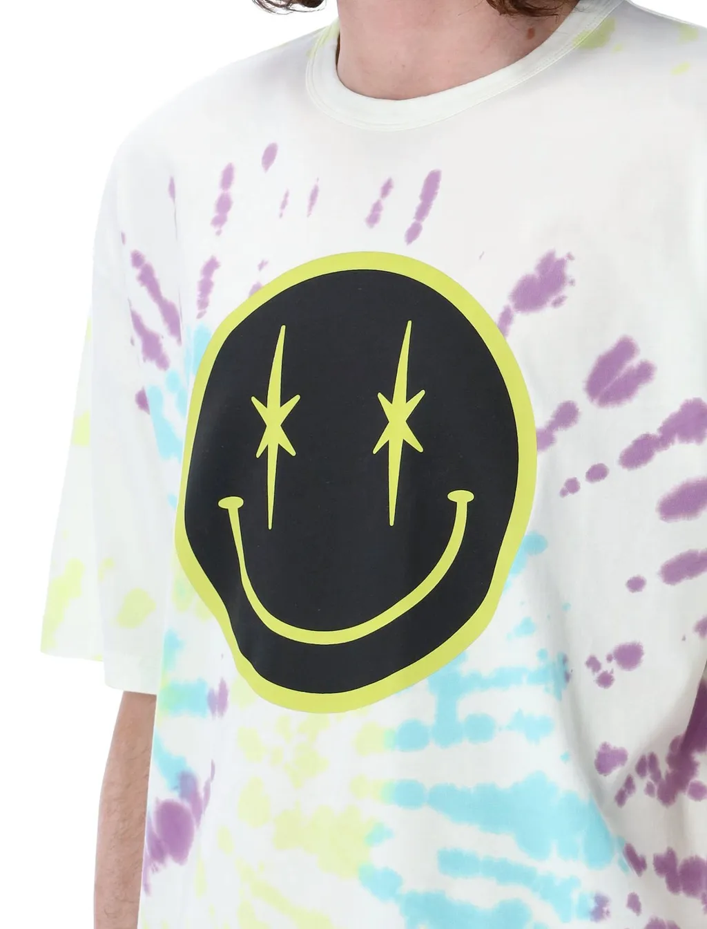 Phipps Tie-Dyed Smiley Face Printed T-Shirt