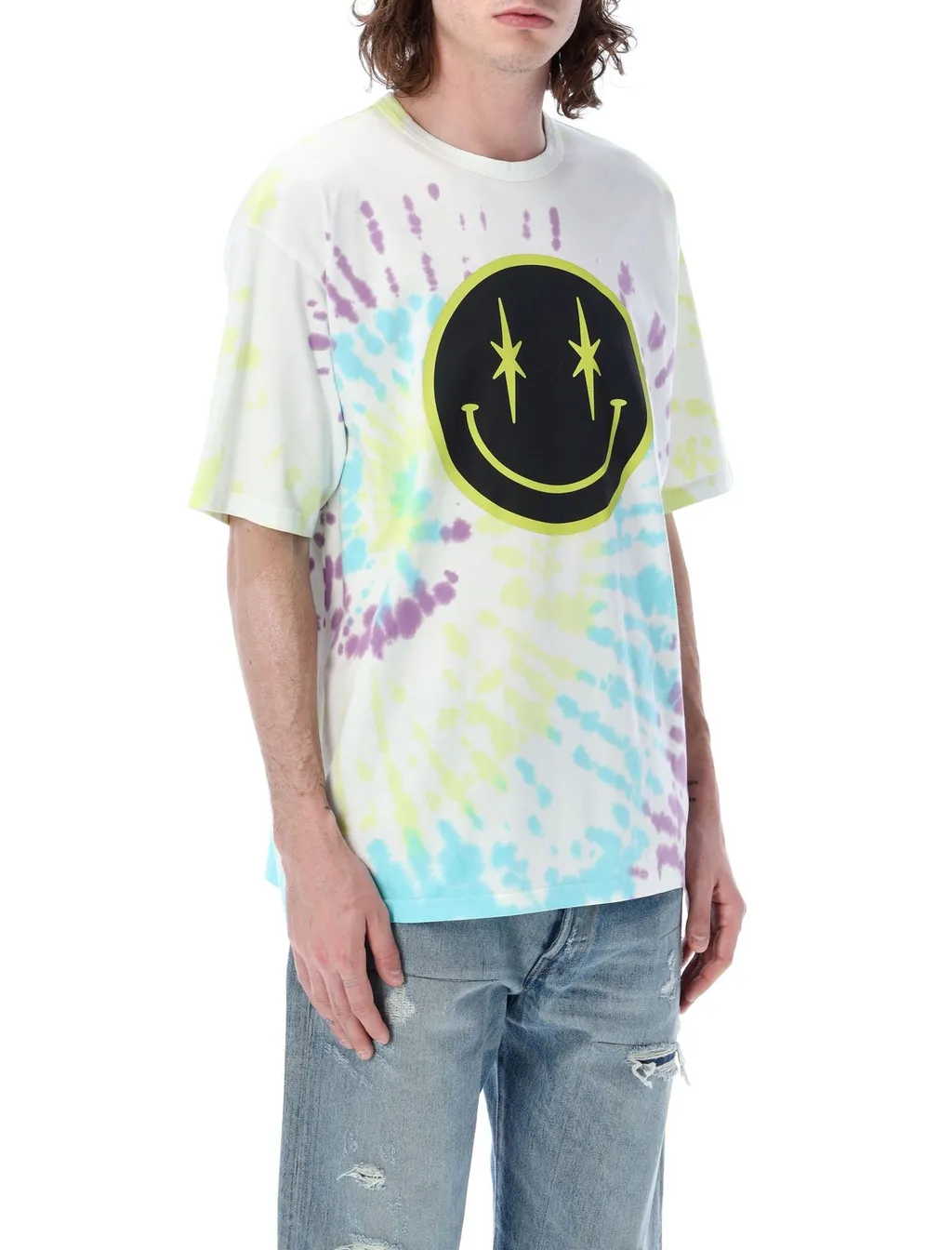 Phipps Tie-Dyed Smiley Face Printed T-Shirt