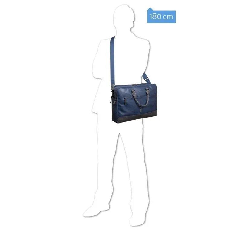 Piquadro Three-Compartment Top Handle Briefcase