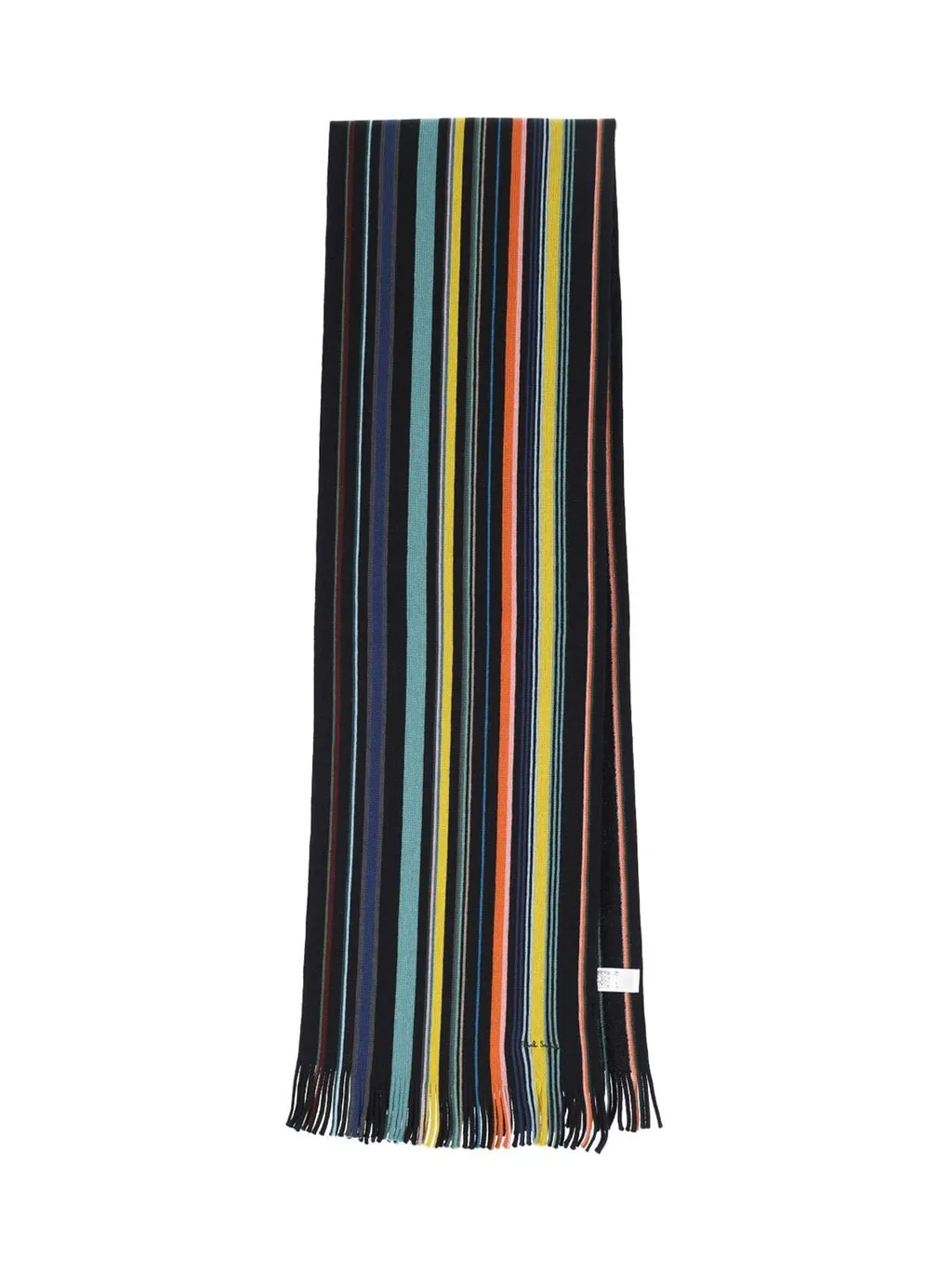 Paul Smith Striped Fringed Scarf