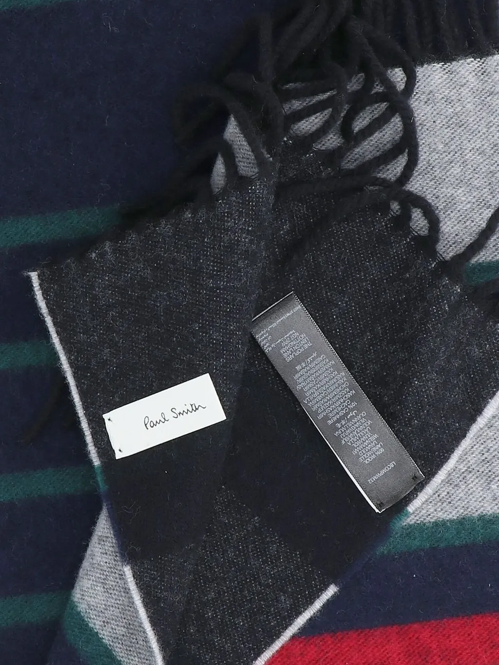 Paul Smith Striped Fringed Edge Scarf