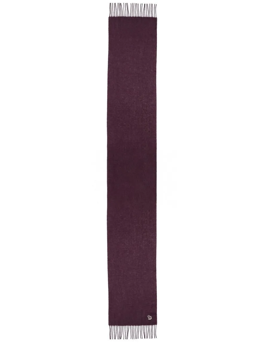 Paul Smith Zebra Motif Fringed-Edge Scarf