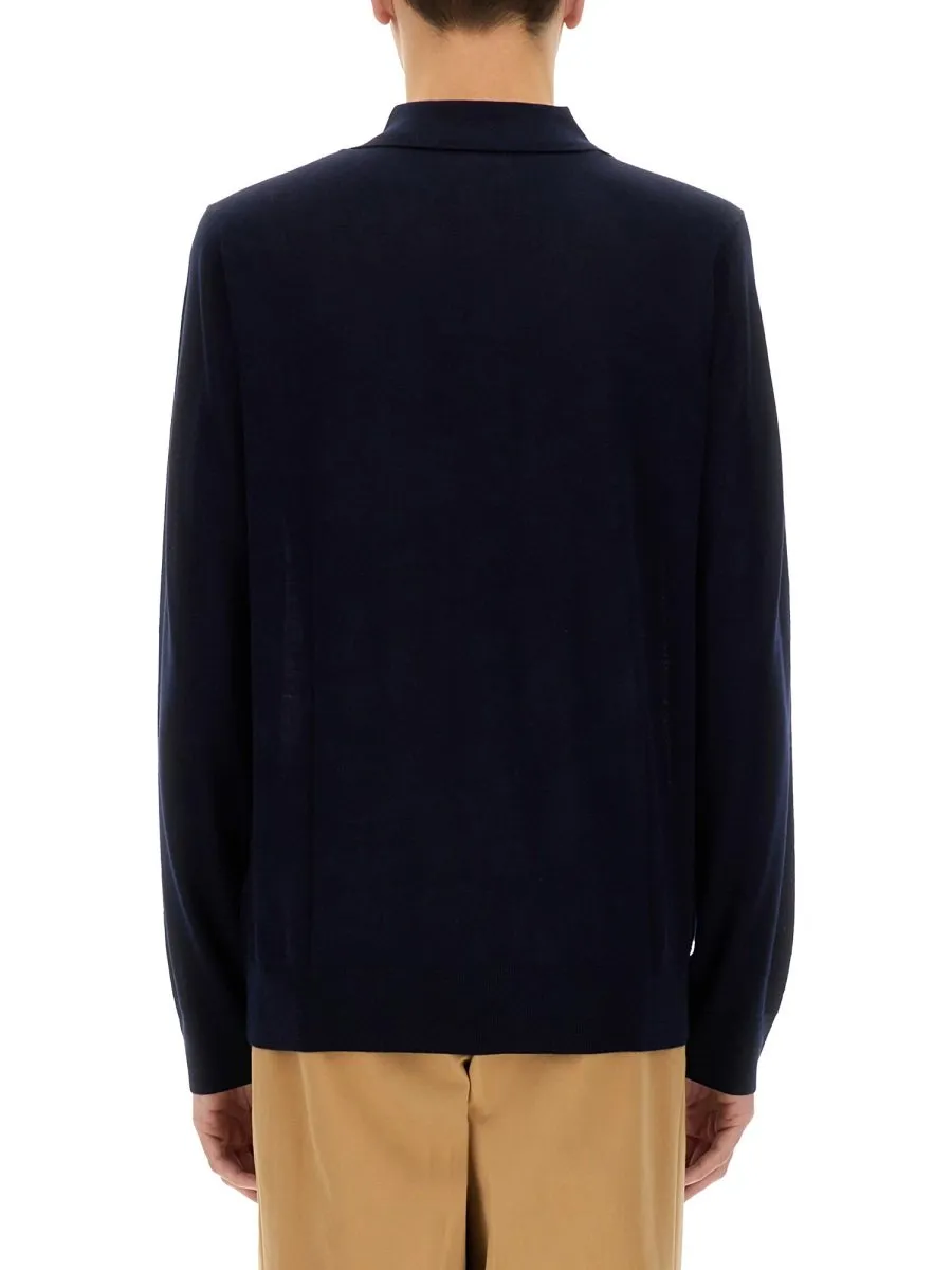 Paul Smith Long-Sleeve Knitted Polo Shirt
