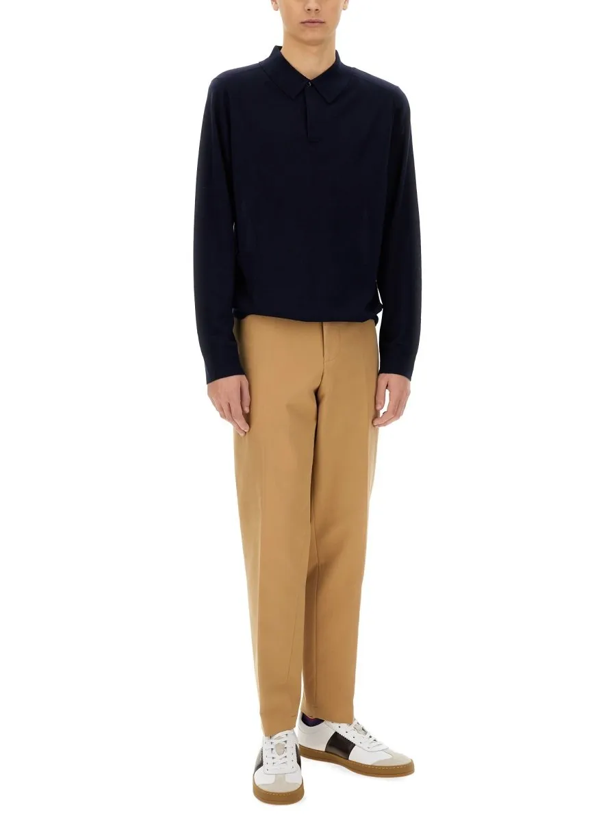 Paul Smith Long-Sleeve Knitted Polo Shirt