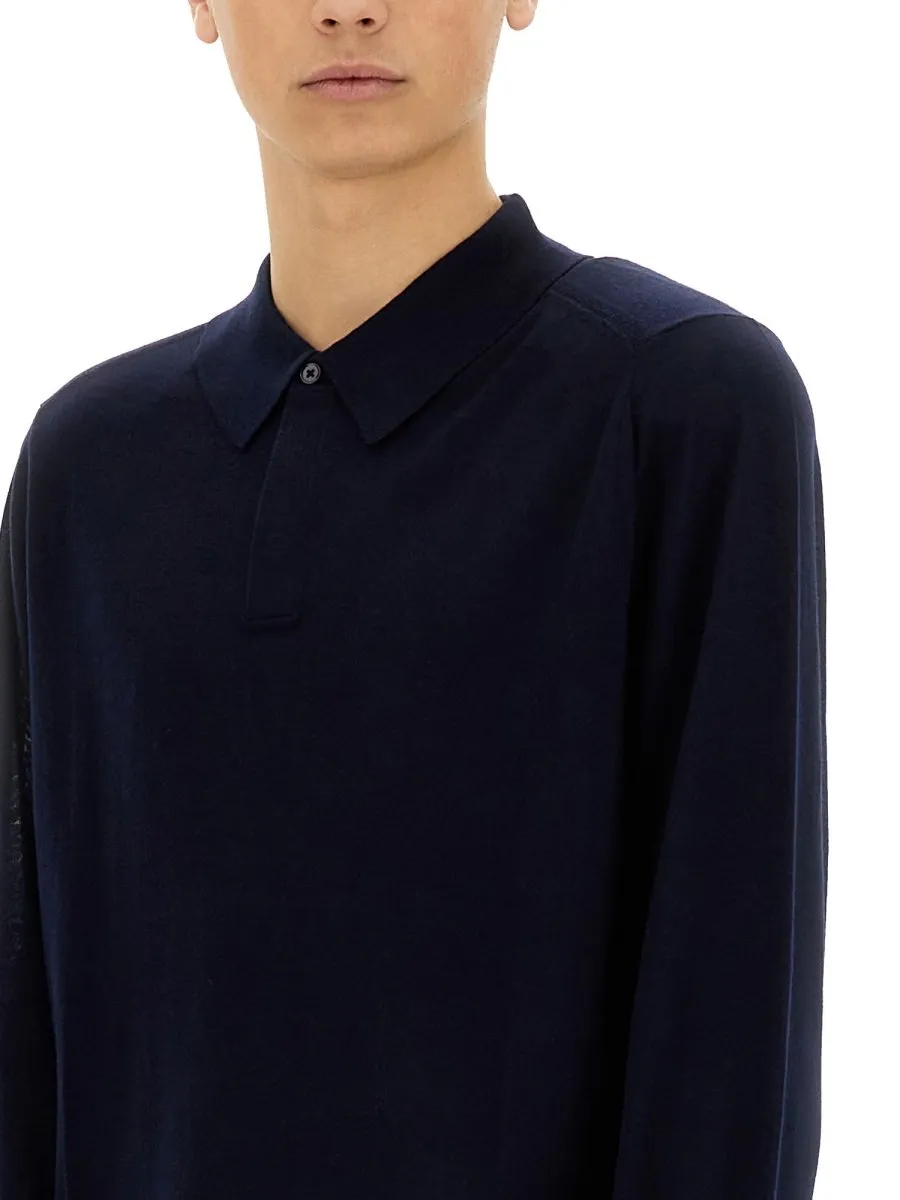Paul Smith Long-Sleeve Knitted Polo Shirt