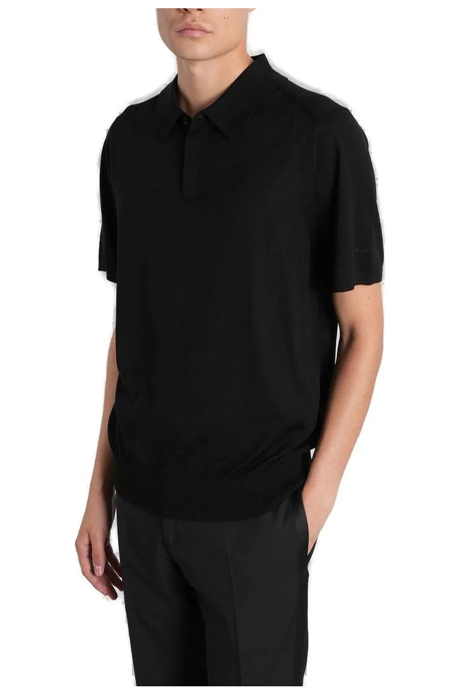 Paul Smith Short Sleeved Knitted Polo Shirt