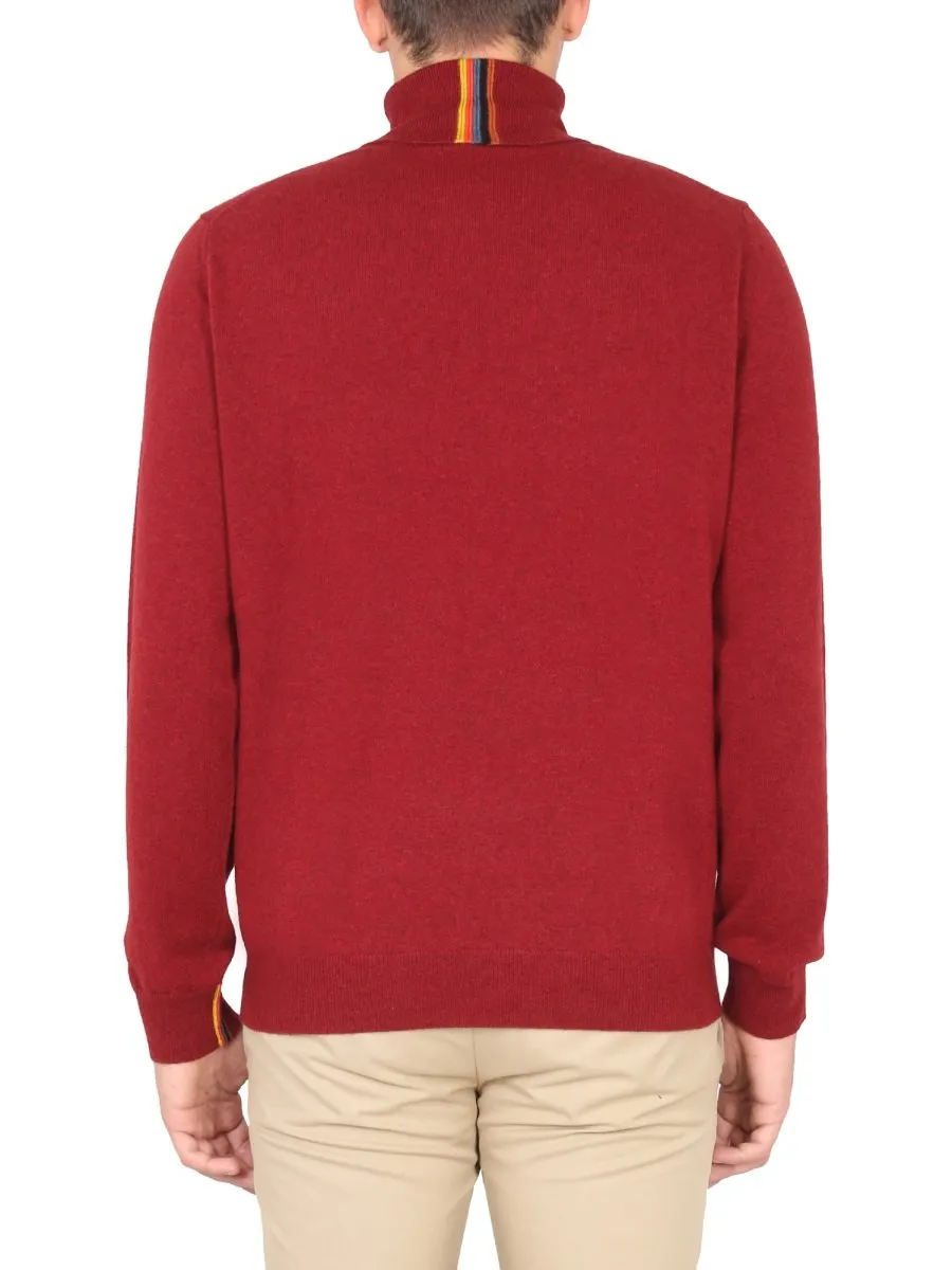 Paul Smith Signature Stripe Detailed High Neck Jumper