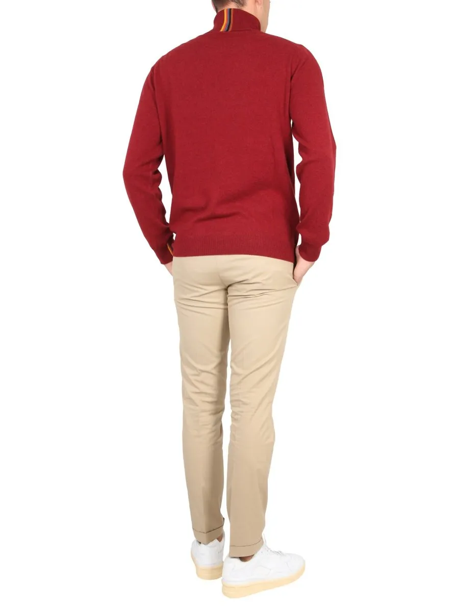 Paul Smith Signature Stripe Detailed High Neck Jumper