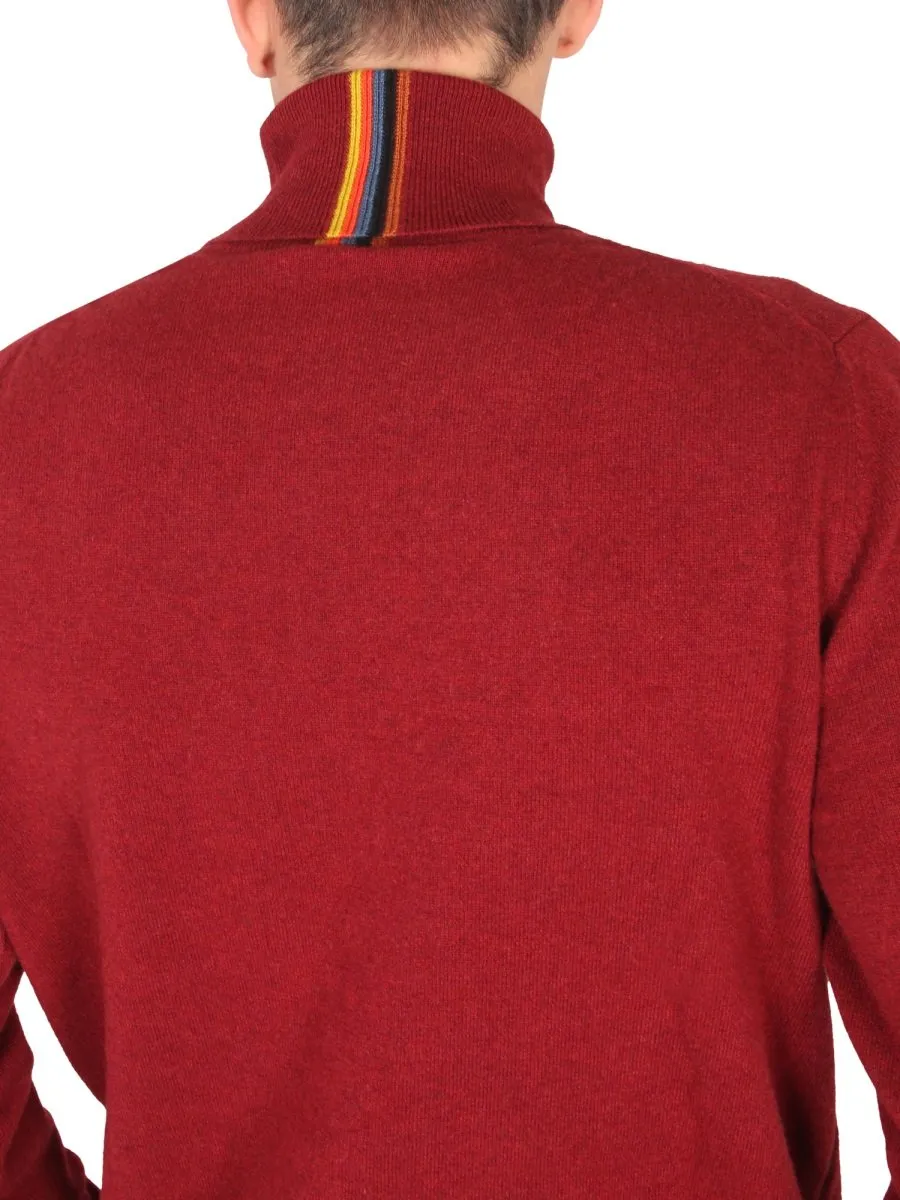 Paul Smith Signature Stripe Detailed High Neck Jumper