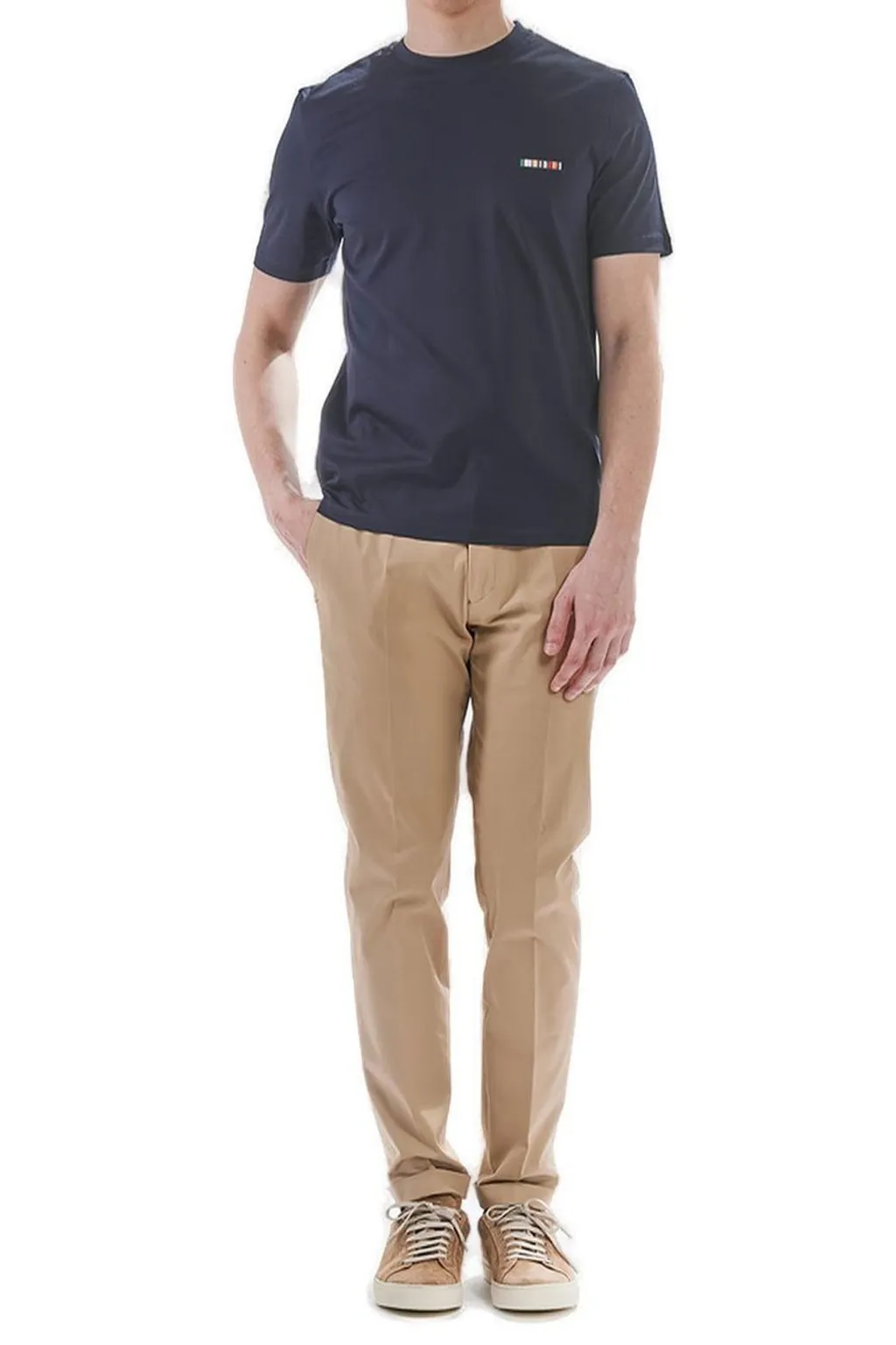 Paul Smith Stripe Trim Embroidered Crewneck T-Shirt