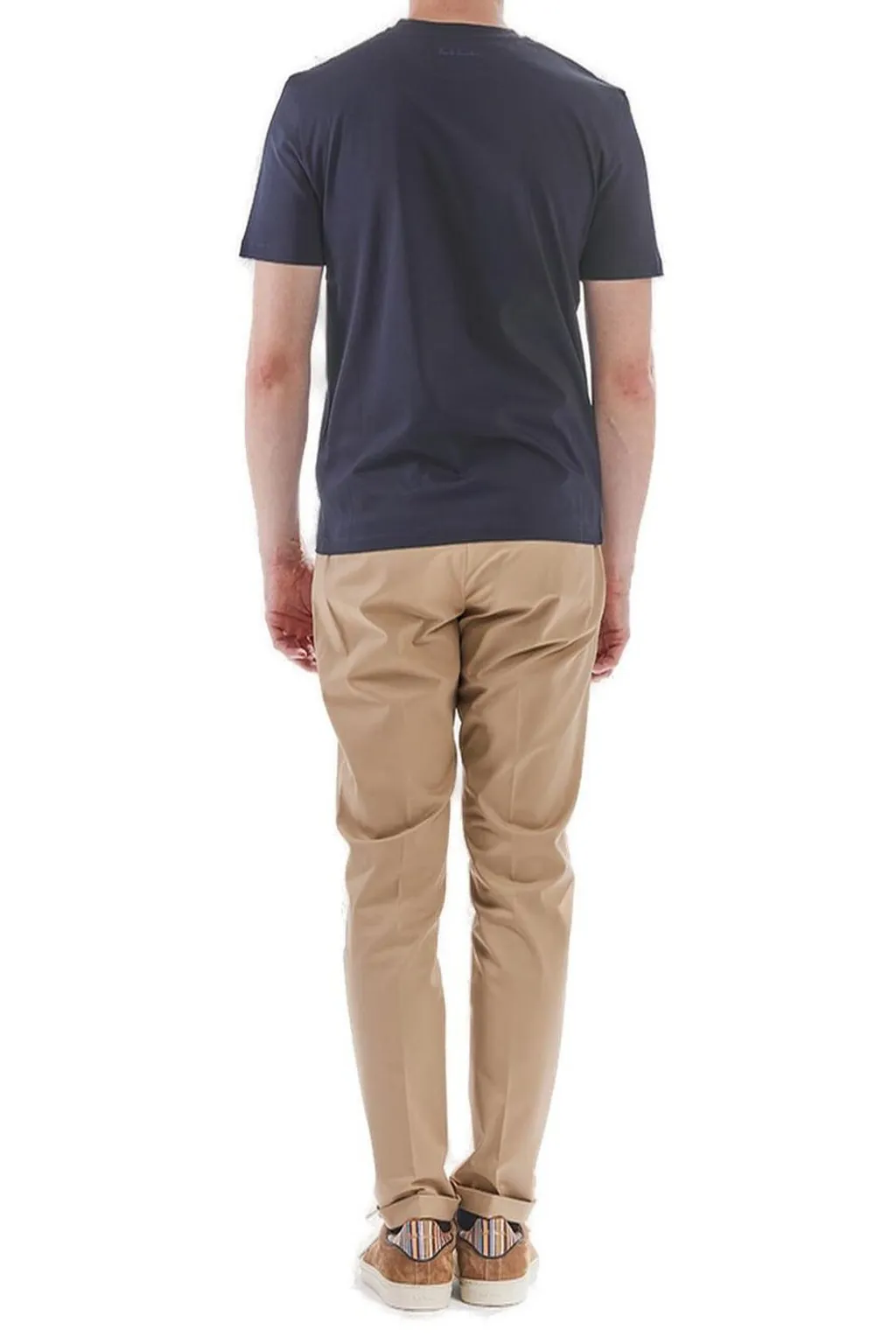 Paul Smith Stripe Trim Embroidered Crewneck T-Shirt