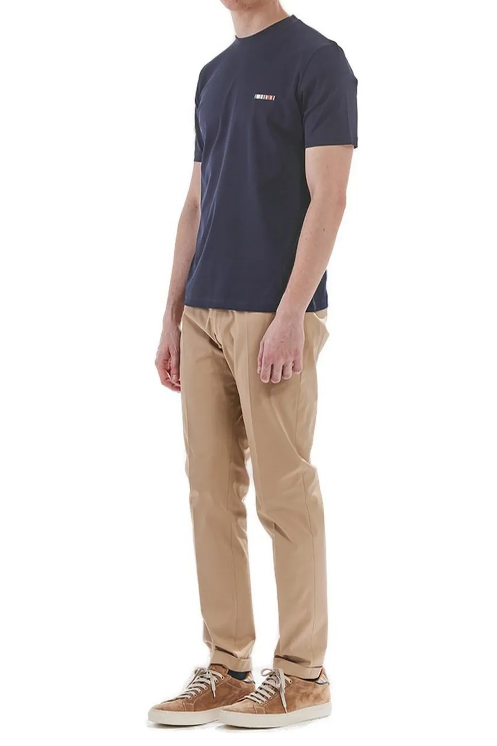 Paul Smith Stripe Trim Embroidered Crewneck T-Shirt