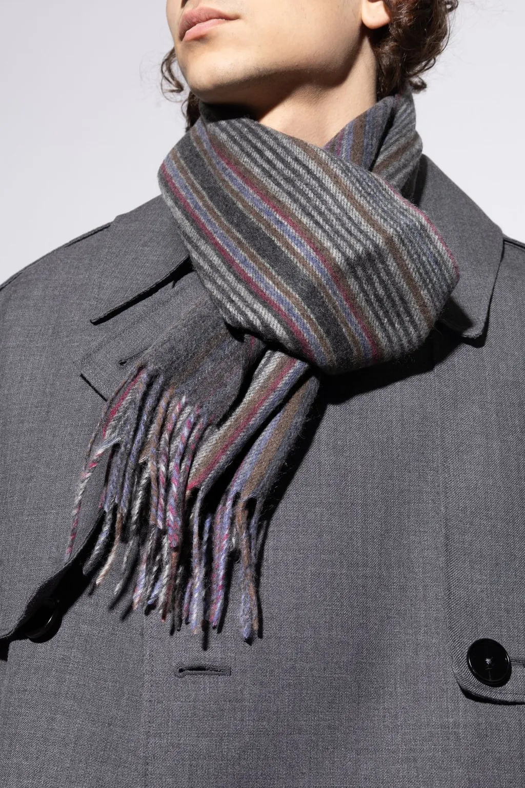 Paul Smith Striped Wool Scarf