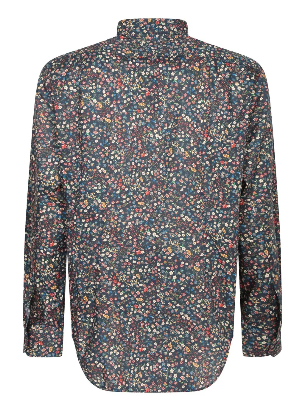 Paul Smith Floral Printed Curved Hem Shirt