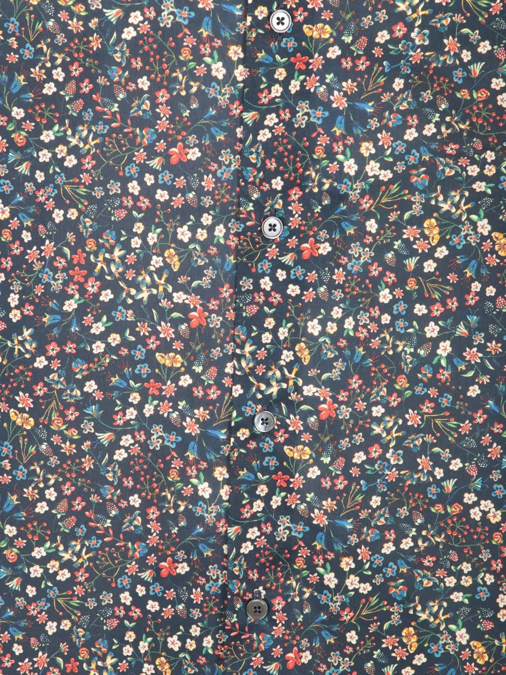 Paul Smith Floral Printed Curved Hem Shirt