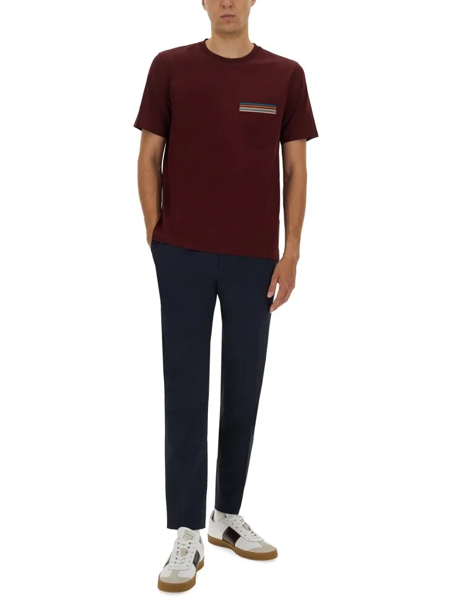Paul Smith Stripe Detailed Crewneck T-Shirt