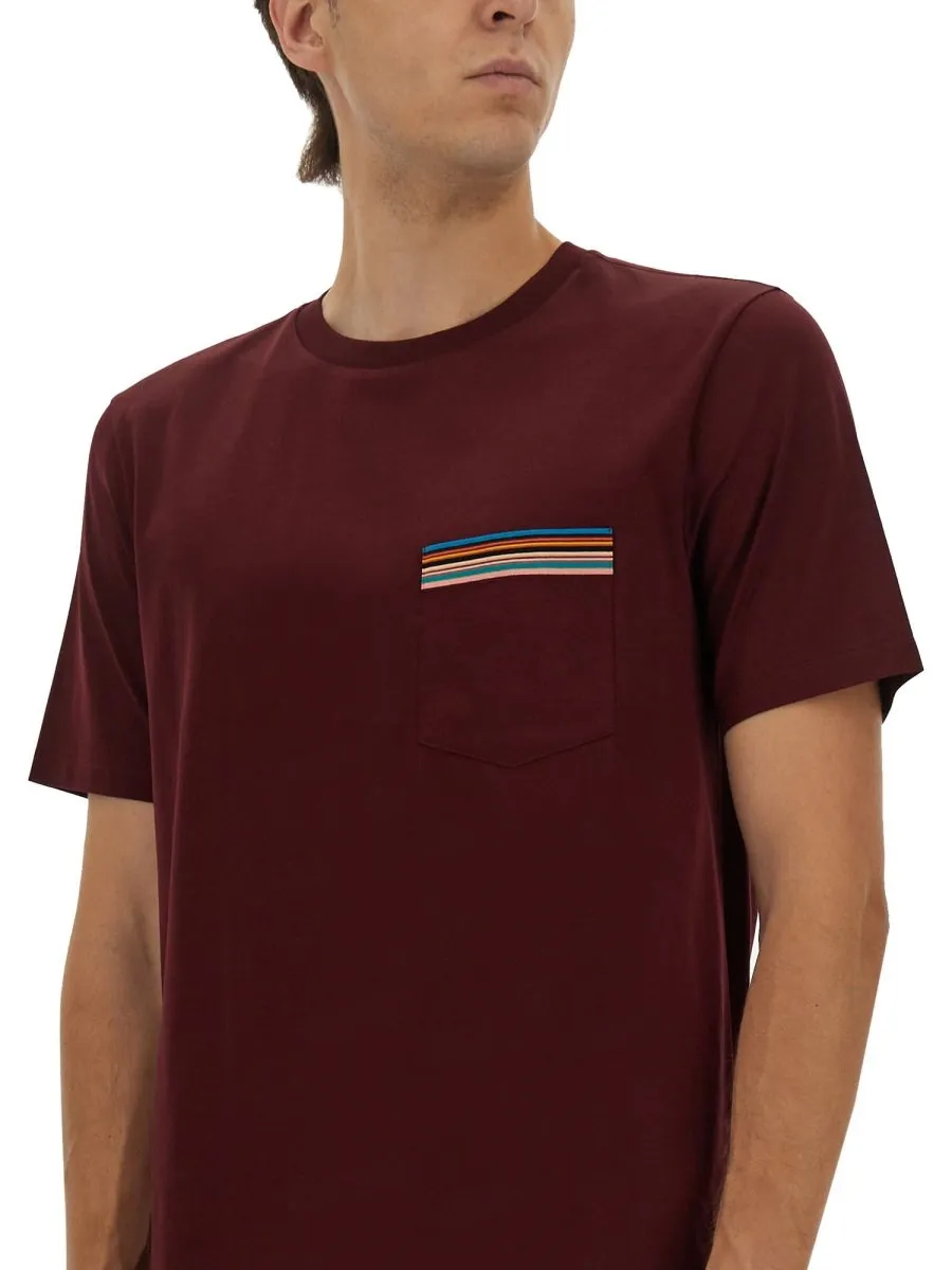Paul Smith Stripe Detailed Crewneck T-Shirt