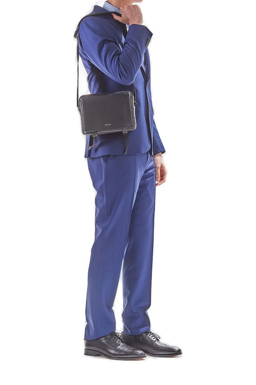 Paul Smith Logo Embossed Zipped Messenger Bag