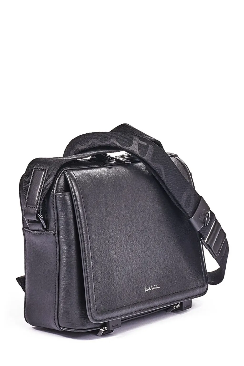 Paul Smith Logo Embossed Zipped Messenger Bag