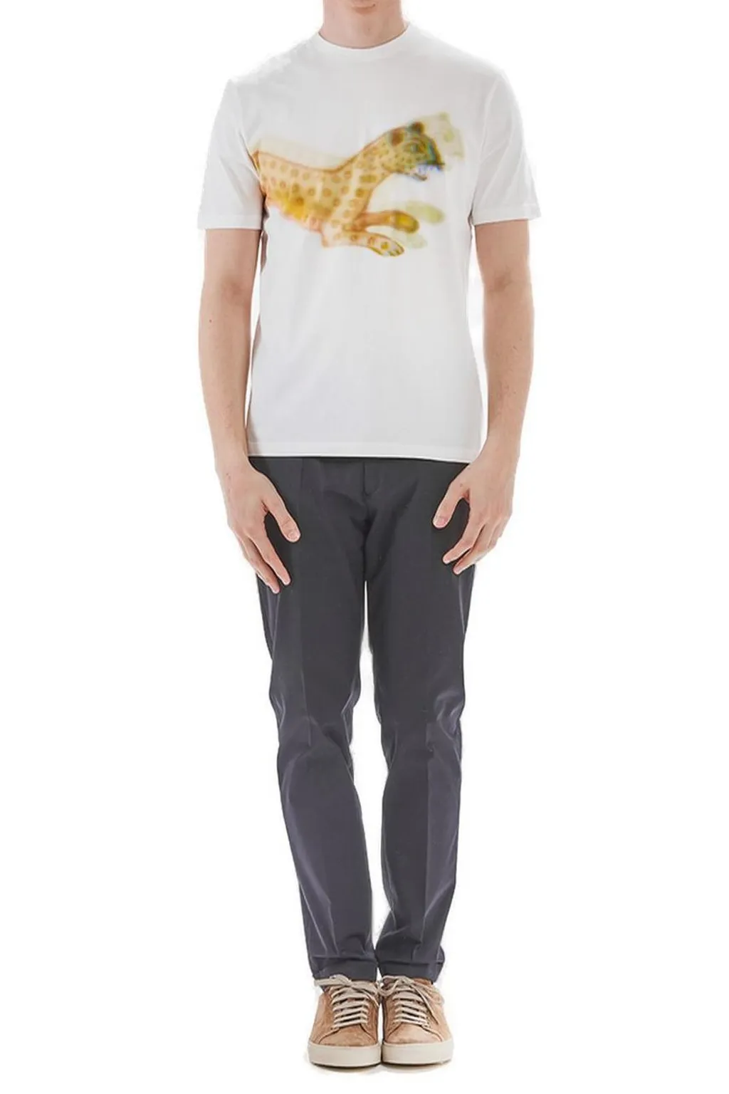 Paul Smith Leopard Printed Crewneck T-Shirt