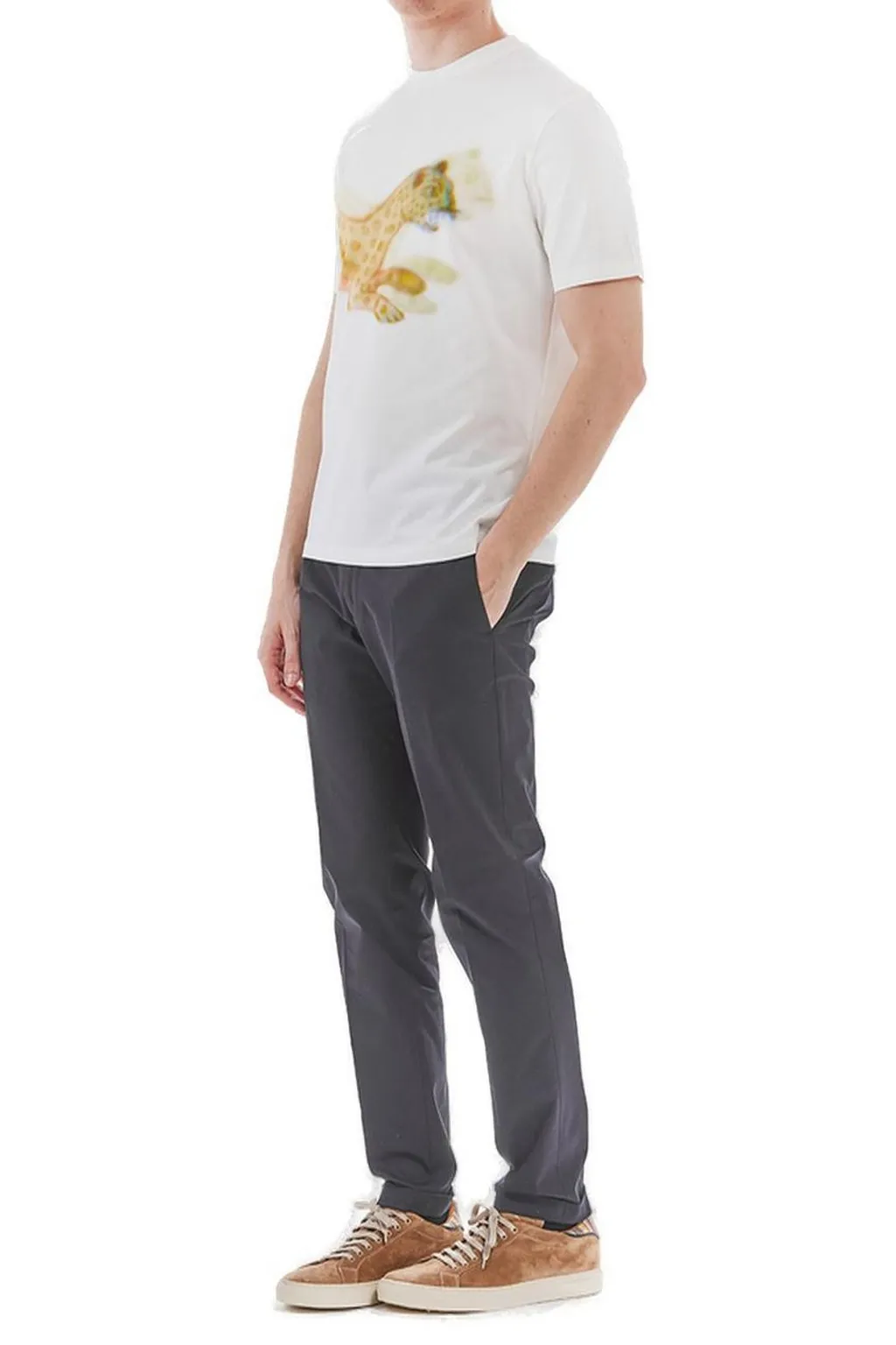 Paul Smith Leopard Printed Crewneck T-Shirt