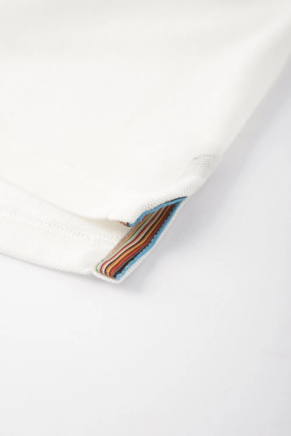 Paul Smith Stripe Trim Embroidered Polo Shirt