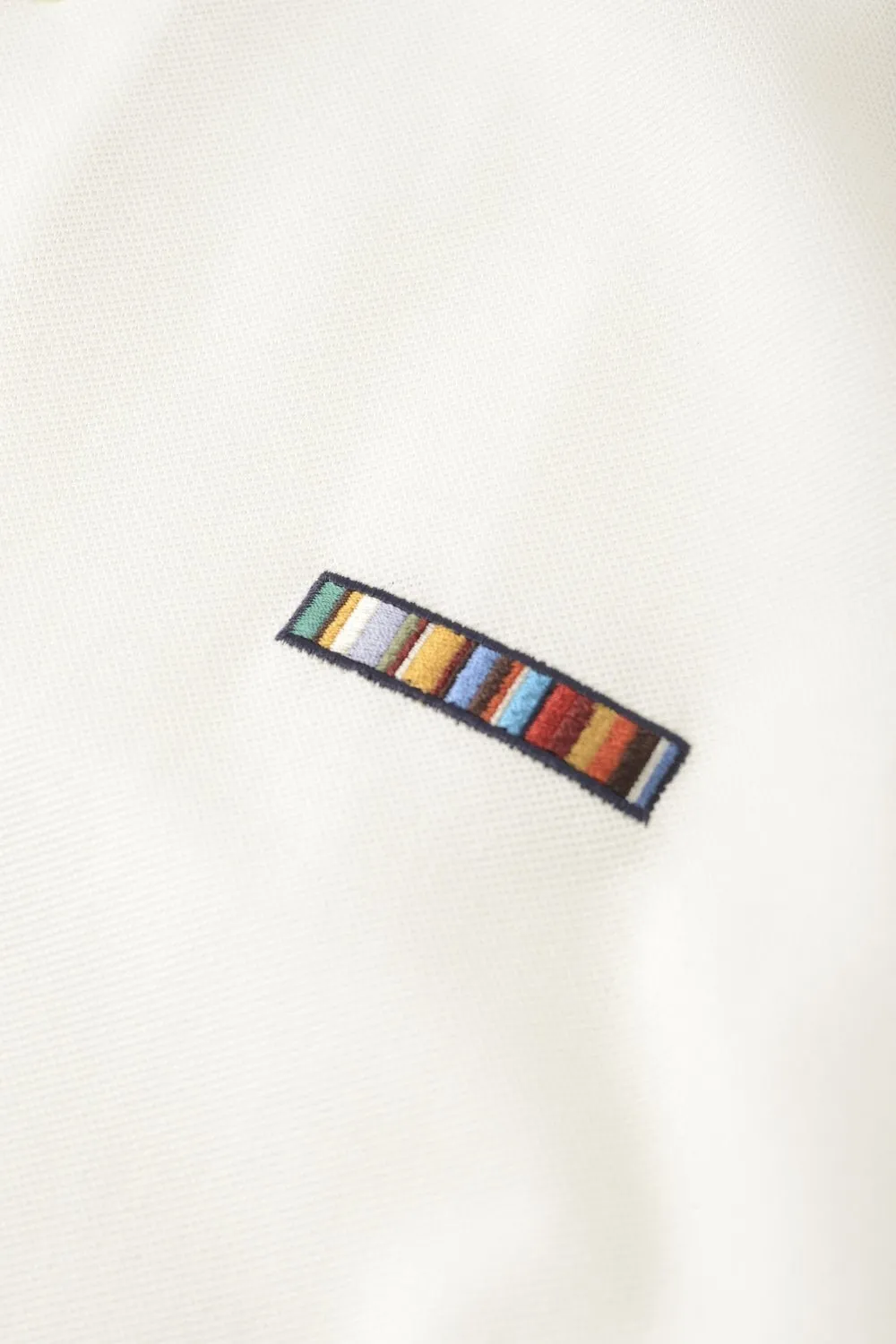 Paul Smith Stripe Trim Embroidered Polo Shirt