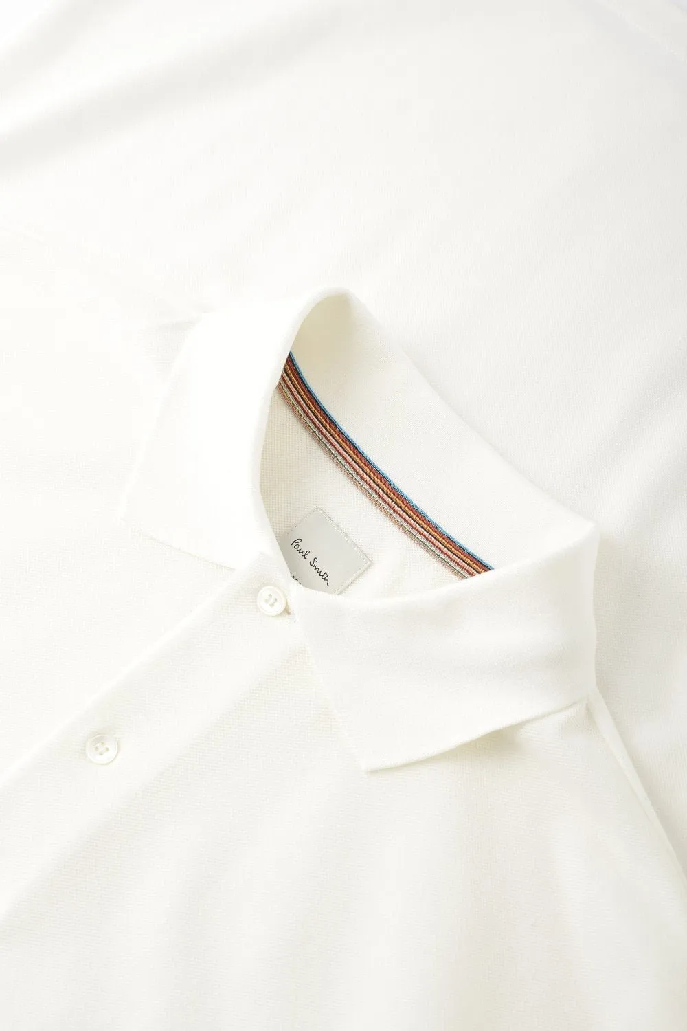 Paul Smith Stripe Trim Embroidered Polo Shirt