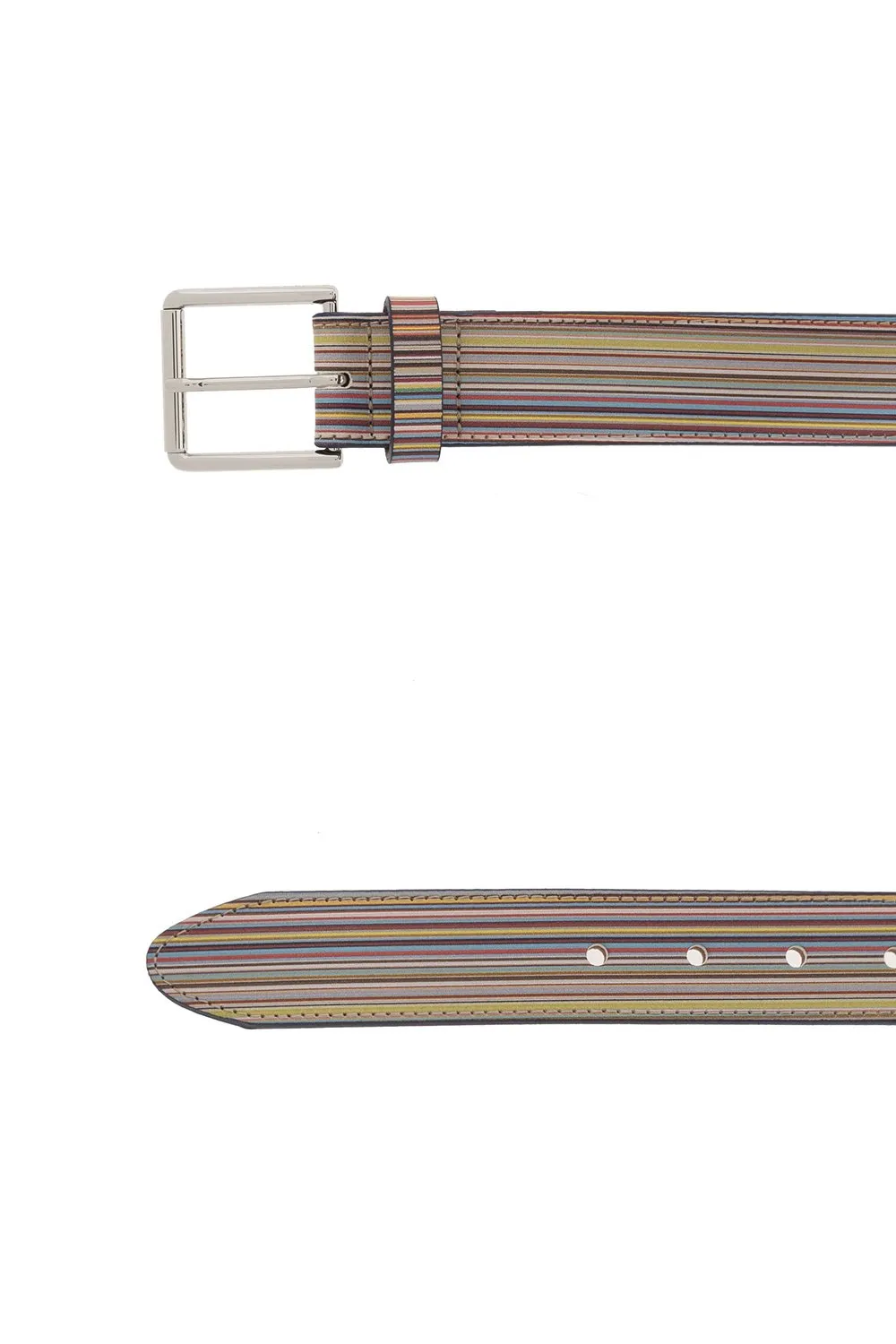 Paul Smith Striped Buckle Fastened Belt